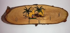 Wandschlüsselanhänger mit 6 Haken, handgemacht aus Holz / Porta-chaves de parede com 6 ganchos, feito à mão em madeira 30 x 9 cm