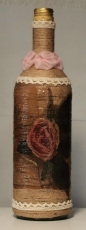 Handbearbeitete (Decoupage) Flasche 32 cm